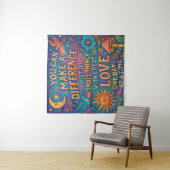 MAKE A DIFFERENCE TAPESTRY WALL ART WANDKLEED (In situ)