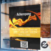 Make a First Impression: Achempong Gold Wave Busin Raamsticker (Cafe Raam)