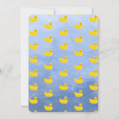 Make a Splash Rubber Duck 1st Birthday Invitation Kaart (Achterkant)