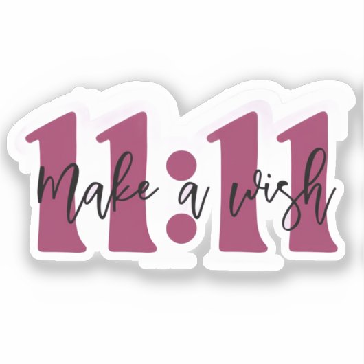 “Make a Wish 11:11 Sticker – Manifest Your Dreams” (Recto)