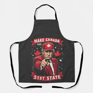 Make America 51e Staat Canadese Amerikaan Schort