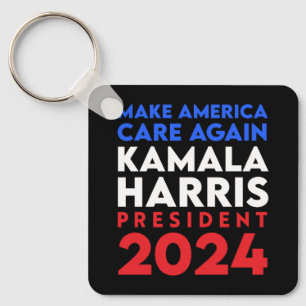 Make America Care Again Harris President 2024 Sleutelhanger