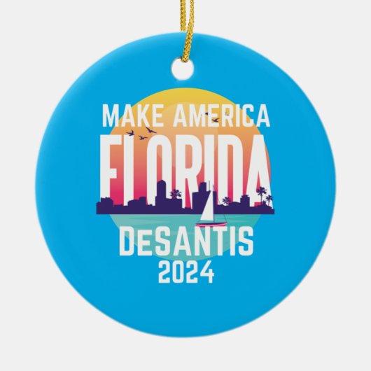 Make America Florida Ron Desantis 2024 Keramisch Ornament (Voorkant)
