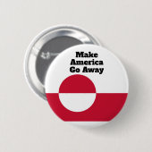 Make America Go Away - Greenland flag  Ronde Button 5,7 Cm (Voorkant /achterkant)