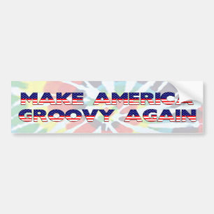 Make America Groovy Opnieuw Stropdas-Dye Bumpersti Bumpersticker