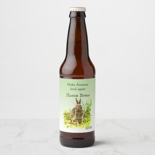 Make America Kind Again Konijnenbier Label Bier Etiket (Voorkant)
