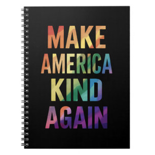 Make America Kind Again Regenboog LGBTQ Gay Notitieboek