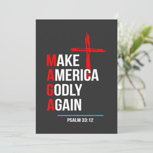 Make Amerika Goddelijk Again Trump Inauguratie Mag Bedankkaart (Staand voorkant)