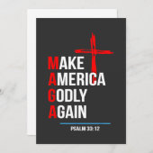 Make Amerika Goddelijk Again Trump Inauguratie Mag Bedankkaart (Voorkant / Achterkant)