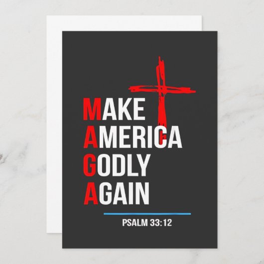 Make Amerika Goddelijk Again Trump Inauguratie Mag Bedankkaart (Voorkant / Achterkant)