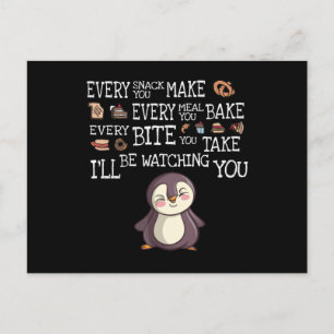Make, Bake, Bite, Take Penguin Briefkaart