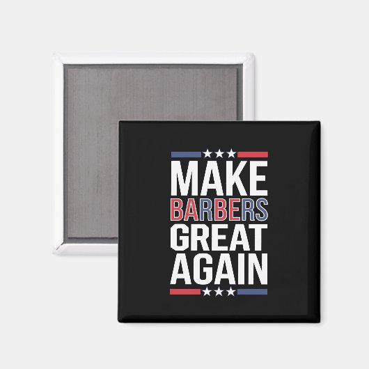 Make Barbers Great Again Barbers voor Trump 2024 Magneet (Voorkant / Achterkant)