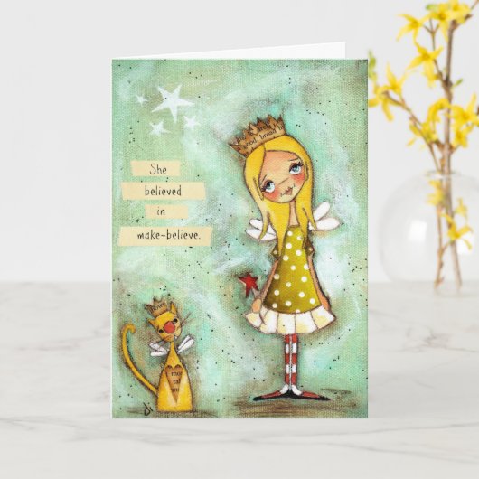 Make Believe - Carte Anniversaire (Fleur jaune)