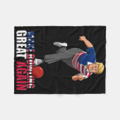 Make Bowling Great Again - Grappige Trump Bowling Fleece Deken (Voorkant (Horizontaal))