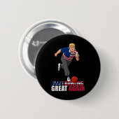 Make Bowling Great Again - Grappige Trump Bowling Ronde Button 5,7 Cm (Voorkant /achterkant)