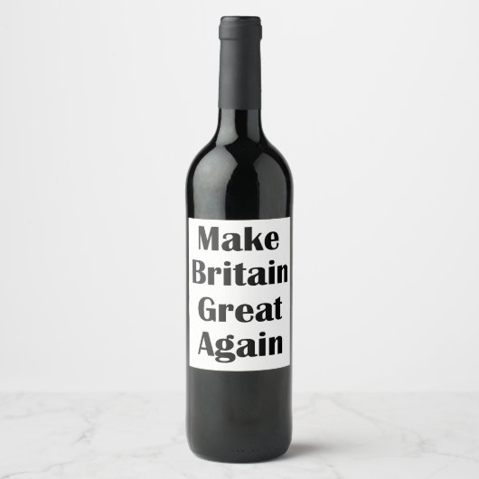 Make Britain Great Again Wijn Etiket (Voorkant)