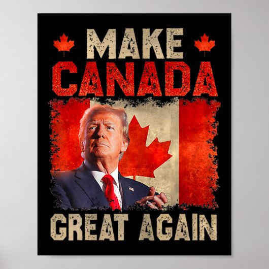 Make Canada Great Again Grappig President Trump Oh Poster (Voorkant)