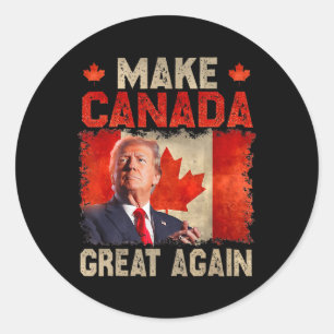 Make Canada Great Again Grappig President Trump Oh Ronde Sticker