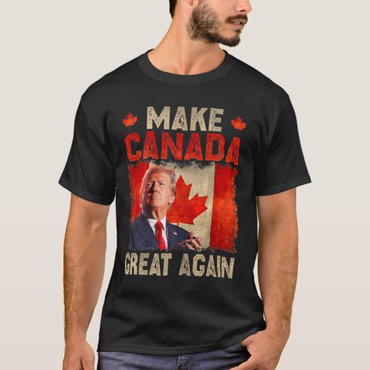 Make Canada Great Again Grappig President Trump Oh T-shirt (Voorkant)