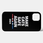 Make Cats Safe Again Grappig 2024 Presidentieel Case-Mate iPhone Case (Achterkant (horizontaal))