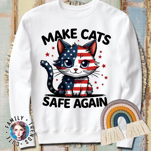Make Cats Safe Again Grappig 2024 Presidentieel Trui