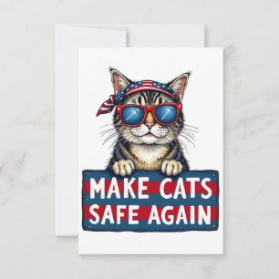 Make Cats Safe Again Trump Verkiezing Stemmen   Bedankkaart