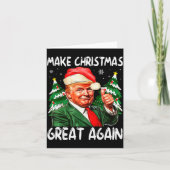 Make Christmas Great Again Funny Santa Trump 2025 Kaart (Voorkant)