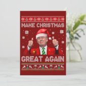 Make Christmas Great Again, Funny Trump Christmas  Feestdagenkaart (Staand voorkant)