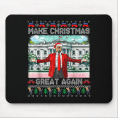 Make Christmas Great Again Xmas Funny Trump Pajama Muismat (Voorkant)