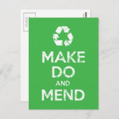Make Do en Mend Briefkaart (Voorkant / Achterkant)