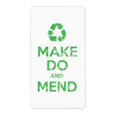 Make Do en Mend Etiket (Voorkant)
