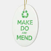 Make Do en Mend Keramisch Ornament (Links)