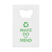 Make Do en Mend Kredietkaart Flessenopener (Voorkant)
