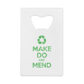 Make Do en Mend Kredietkaart Flessenopener (Achterkant)