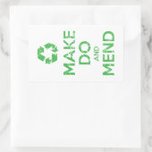 Make Do en Mend Rechthoekige Sticker (Tas)
