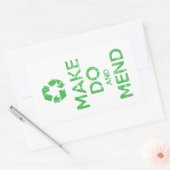 Make Do en Mend Rechthoekige Sticker (Envelop)