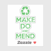 Make Do en Mend Sticker (Vel)