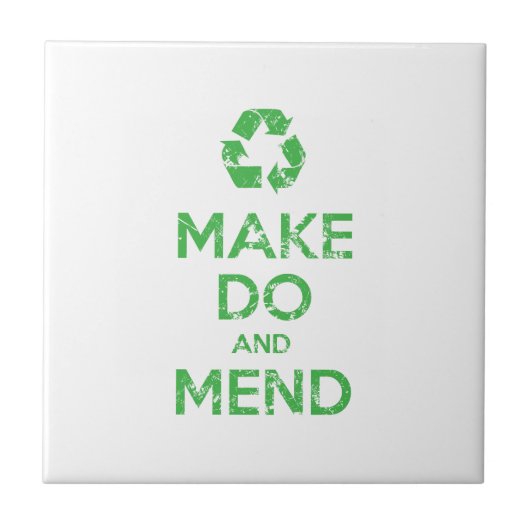 Make Do en Mend Tegeltje (Voorkant)