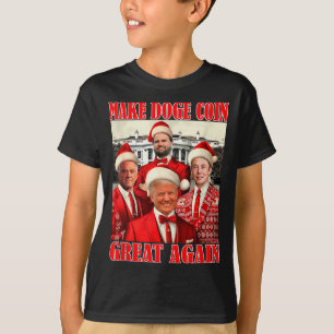 Make Doge Coin Great Again T-shirt Trump Kerstmis