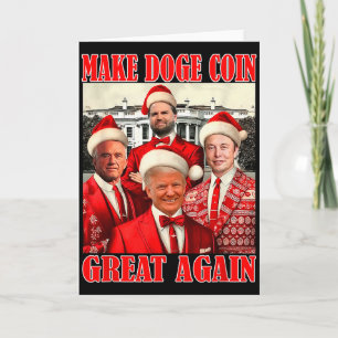 Make Doge Coin Great Again T-shirt Trump Kerstmis  Kaart