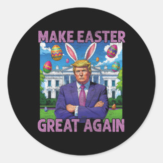 Make Easter Great Again Funny Trump Bunny Spring H Ronde Sticker