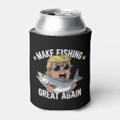 Make Fishing Great Again Trump Funny Fisherman Blikjeskoeler (Blikje Voorkant)