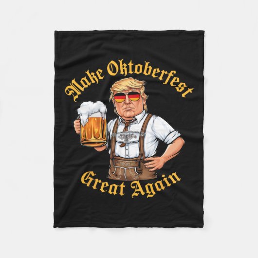 Make Great Again Grappig Trump Drink Bierprost Fleece Deken (Voorkant)