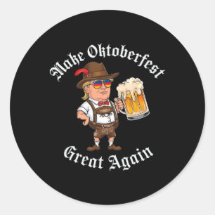 Make Great Again Grappige Trump Drink Bier Ronde Sticker