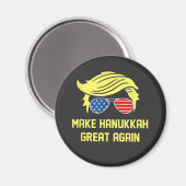 Make Hanukkah Great Again Trump Joods  Magneet (Voorkant / Achterkant)