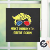 Make Hanukkah Great Again Trump Joods  Raamsticker (Huis)