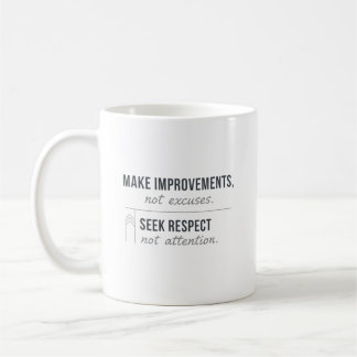 Make Improvements, Not Excuses Koffiemok