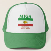 Make Iran Great Again' (MIGA) hat Trucker Pet (Voorkant)