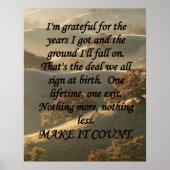 Make It Count Poster (Voorkant)