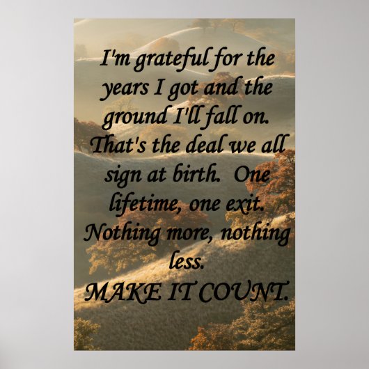 Make It Count Poster (Voorkant)